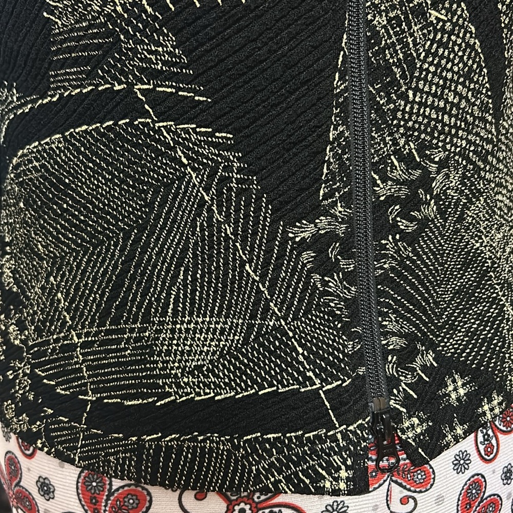 Joseph Ribkoff Abstract Geometric Patchwork Zip Jacket 10 - Picture 4 of 10